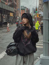 (UNISEX) ラビットウール起毛オーバーフード