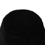 CHERRY REVERSIBLE FUR BUCKET HAT [BLACK]