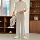 LMN Def Pintuck Wide One Tuck Bendable Slacks (6 colors)