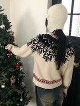 Aira Nordic pattern round knit