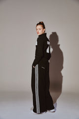Lace 7 Track Top Black