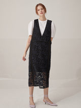 Blossom lace dress - Navy (6671618375798)