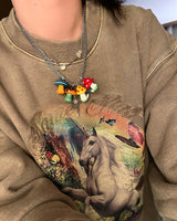 Trippy mushroom necklace