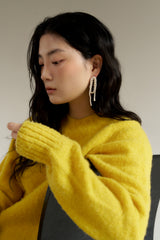 リボンボウドロップピアス