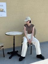 ユピクロップTシャツ / Yupi Linen Crop T-shirt (3color)