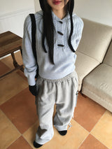 [Sheep fleece] Sento balloon side ribbon juli pants