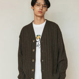 カシミアブレンドカーディガン/CASHMERE BLEND CARDIGAN_BROWN