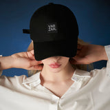 label over fit ball cap BLACK