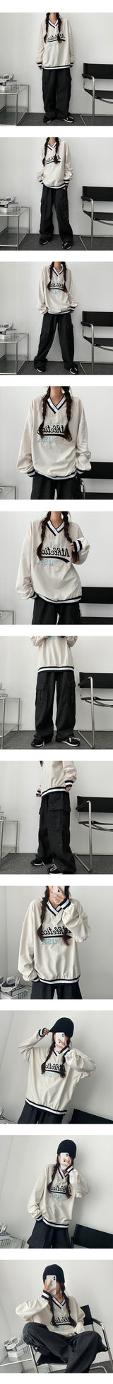 Verto denim cargo string bendable wide pants