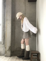 Romantic loose twisted shawl cardigan