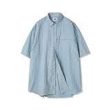 ナイロンランドリーシャツ / NYLON LAUNDRY SHIRT BLUE