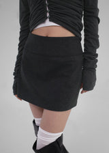 [MADE] Zen Pin Brushed Miniskirt