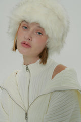  ZIPPER KNIT CARDIGAN SET / IVORY