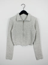 モモ2ウェイニットジップアップ / Momo 2 way knit zip-up (4color)