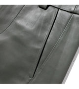 ラムスキンカーブラインパンツ/LAMSKIN CURVED LINE PANTS