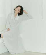 CHELSEA COLLAR FLARE DOT ONEPIECE - WHITE (6689412841590)