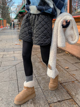 レーザーキルティングショートパンツ