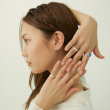 メディアムボールドポットリング / medium bold pot ring matt texture.