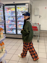 プラハディープカラーチェックパンツ