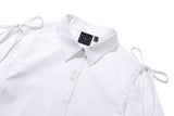 ショルダーオープンリボンシャツ / SHOULDER OPEN RIBBON SHIRT_WHITE