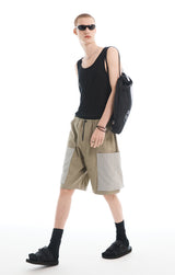  BERMUDA DRAWSTRING PANTS_KHAKI