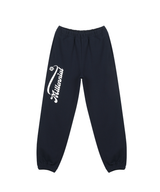 MILLENNIAL FLOWER JOGGER PANTS - NAVY