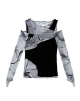 インアウト3Ⅾプリントトップ/In&Out 3D Printed Top _ Black