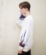 ファイヤーパターン袖プリントトレーナー/スウェット/FIRE PATTERN SWEATSHIRT (4580960993398)
