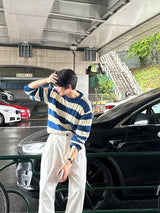 LMN Twisted Stripe Round Knitwear (3 colors)