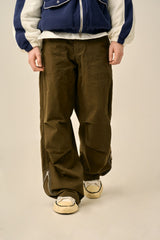 VINTAGE PINTUCK COTTON PANTS - KHAKI
