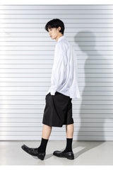 シルキーインシジョンプリーツシャツ / SILKY INCISON PLEATS SHIRTS