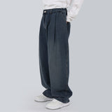 バルーンバンディングワイドジーンズ/Balloon banding wide jeans