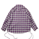 oversized splice flannel shirt (6604085362806)