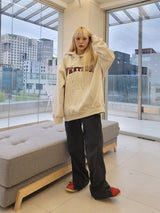 VENTIQUE Toenail embroidery fleece hood 4color (6636692897910)