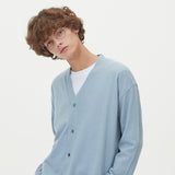 LAMBSWOOL V NECK CARDIGAN_SKY BLUE (6612828127350)