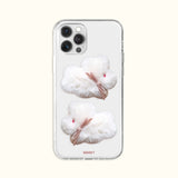 コットンバニーポポジェリーハードアイフォンケース/Cotton bunny popo Jelly Hard phone case ivory