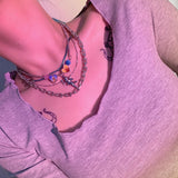 [GOT7 Youngjae] Silver snake layered chain (6671325069430)