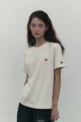 SMALL CHERRY STANDARD T-SHIRT [OATMEAL]
