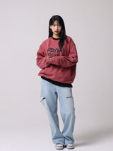 ハートピグメントオーバーサイズフィットスウェットシャツ / Heart Pigment Oversized Fit Sweatshirt_3color