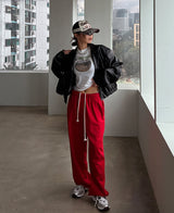 （UNISEX）グリッツボタンクロップレザーブルゾン