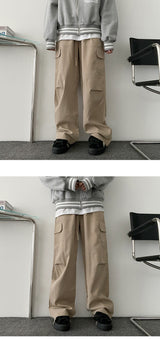 Reta Cargo Wrinkle Shirring Bendable Wide Pants