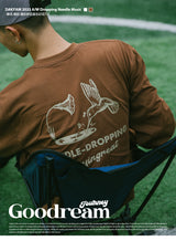 DAKYAM 2023 AW ドロッピングニードルハミングバードマンダラフラワービニールミュージックTシャツ