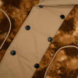 [UNISEX] Reversible Faux Fur and Double-Breasted Padded Coat (Brown) (6656402325622)