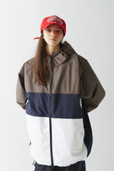 クロスボックスフーデッドジャケット/BSR2223FWJK027 CROSS BOX HOODED JACKET KHAKI WHITE
