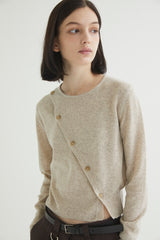 ASYMMETRY PLACKET KNIT CROP TOP OATMEAL (6608598728822)