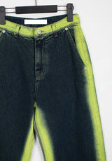 ネオンラインデニムパンツ/neon line denim pants