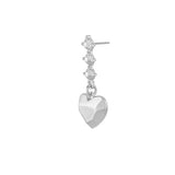 Heart gemstone drop earrings (6567590559862)