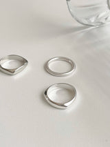 [3 set] modern volume layered ring set