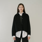 HANDMADE CROPPED JACKET (BLACK) (6645973418102)