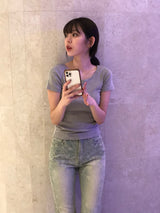 Hera boots cut denim pants 